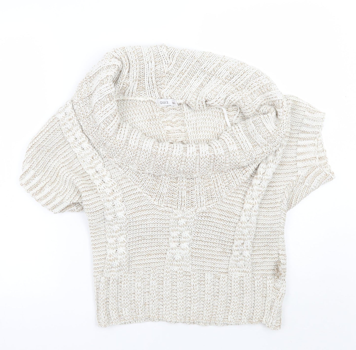 Quiz Womens Beige   Pullover Jumper Size M
