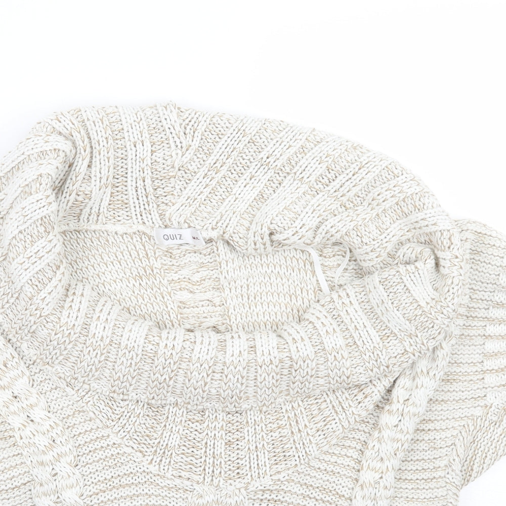Quiz Womens Beige   Pullover Jumper Size M