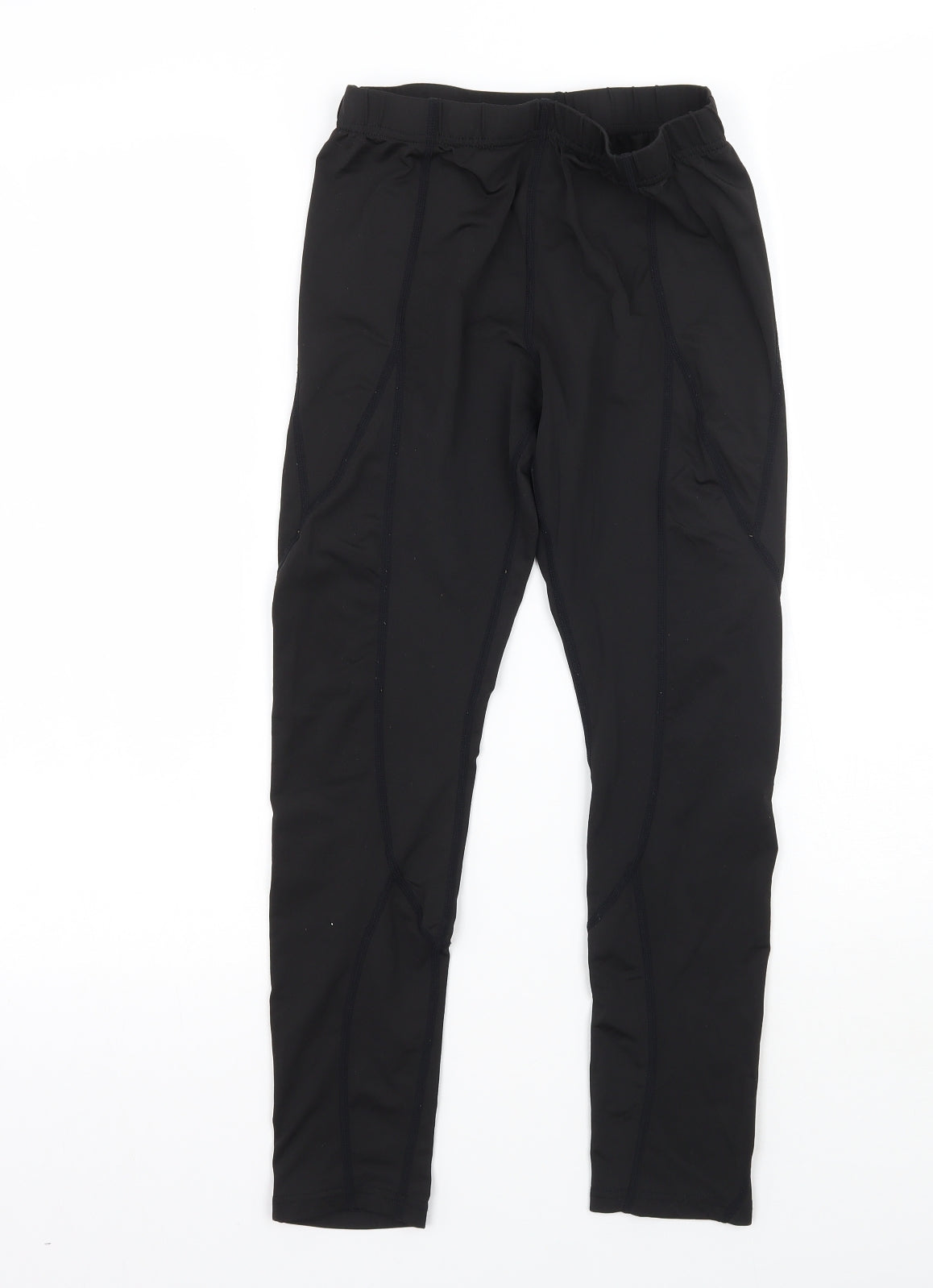 Preworn Womens Black   Cropped Leggings Size 28 L23 in