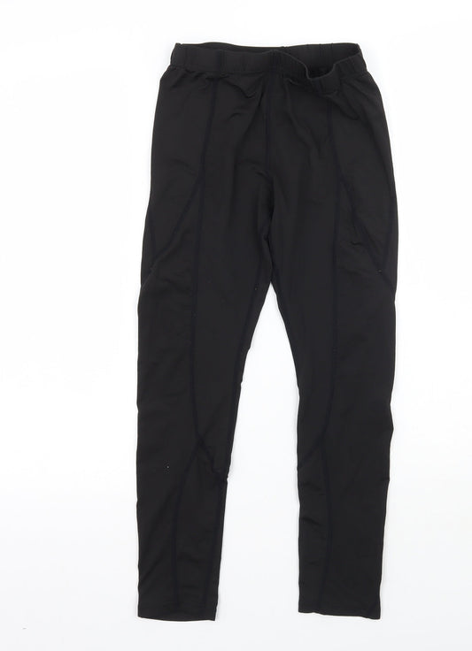 Preworn Womens Black   Cropped Leggings Size 28 L23 in