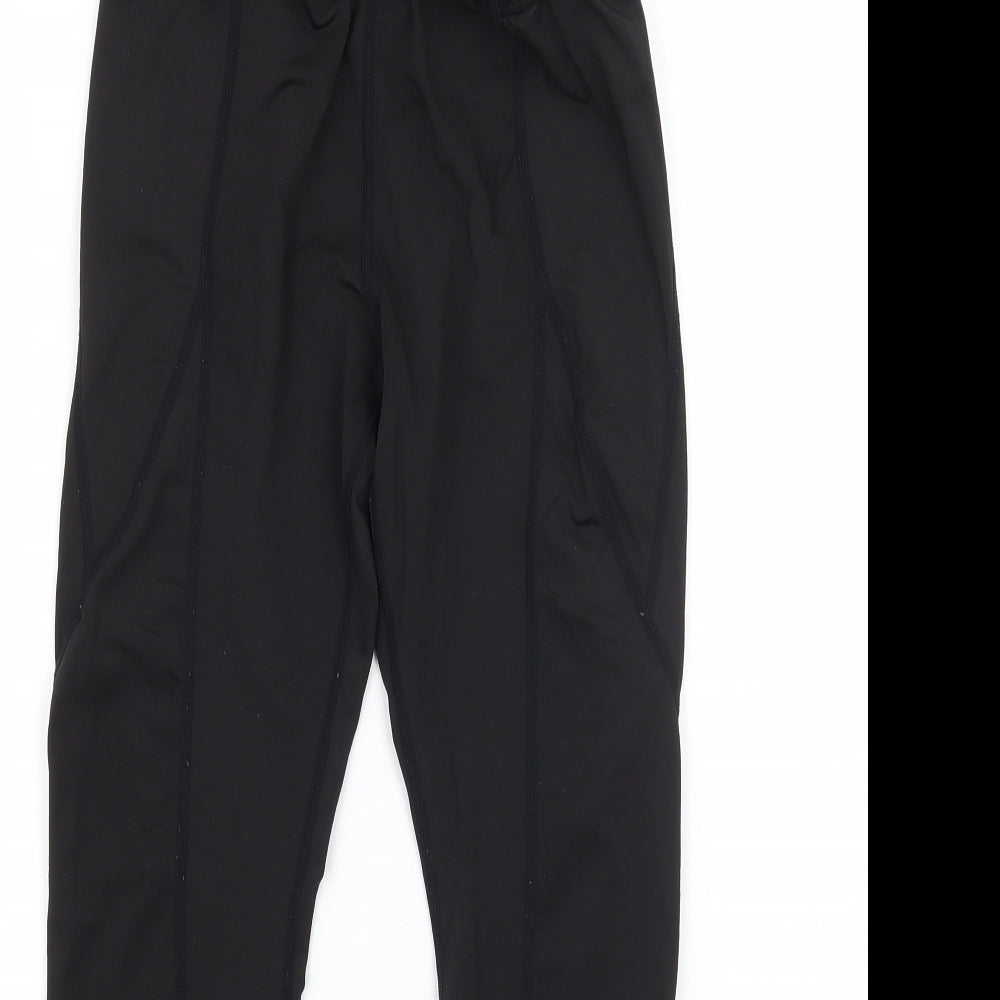 Preworn Womens Black   Cropped Leggings Size 28 L23 in