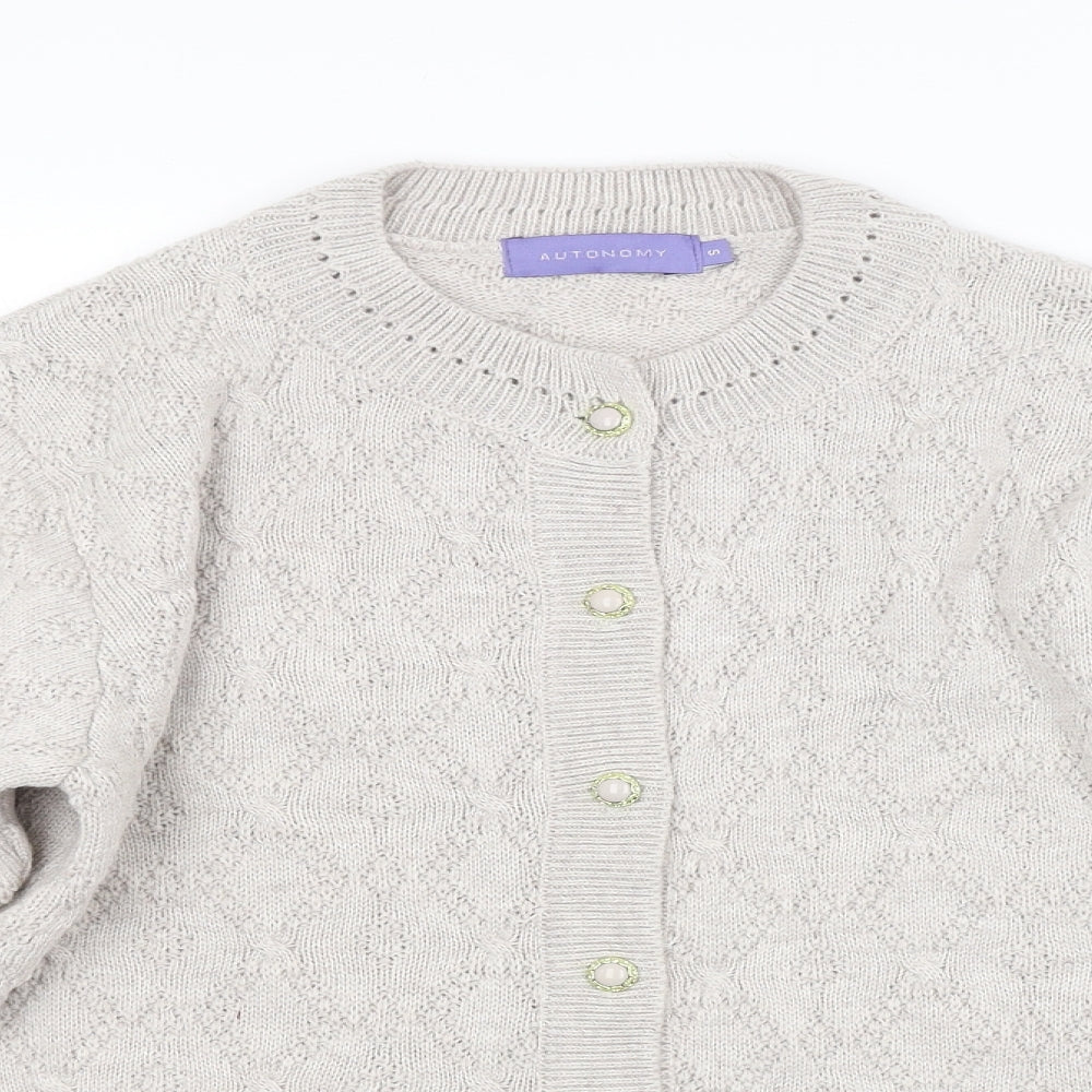 Autonomy Womens Grey Argyle/Diamond  Pullover Jumper Size S