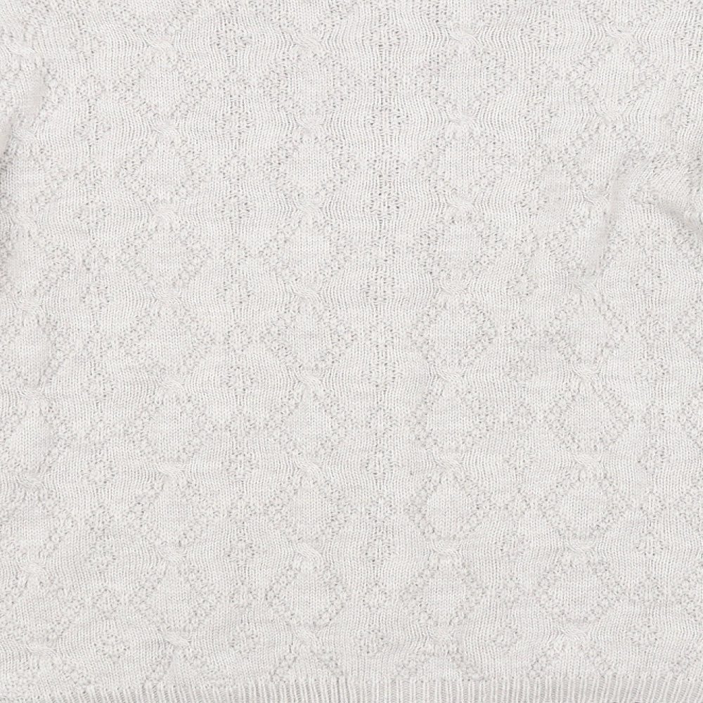 Autonomy Womens Grey Argyle/Diamond  Pullover Jumper Size S