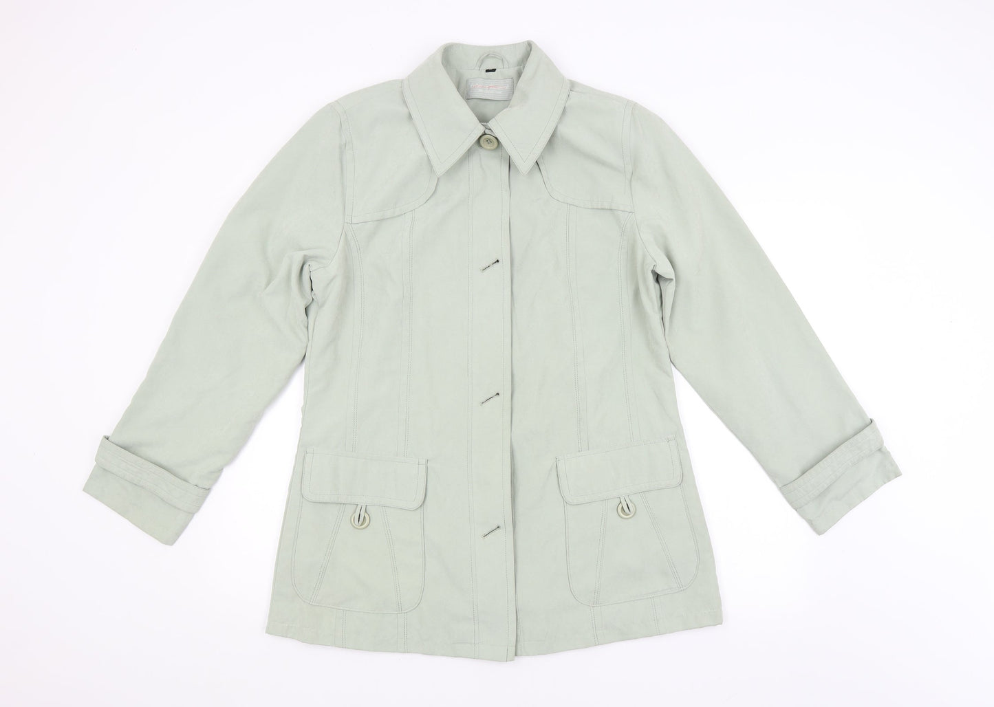 Katherine Hammond Womens Green   Overcoat Coat Size 14