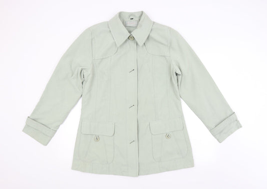 Katherine Hammond Womens Green   Overcoat Coat Size 14