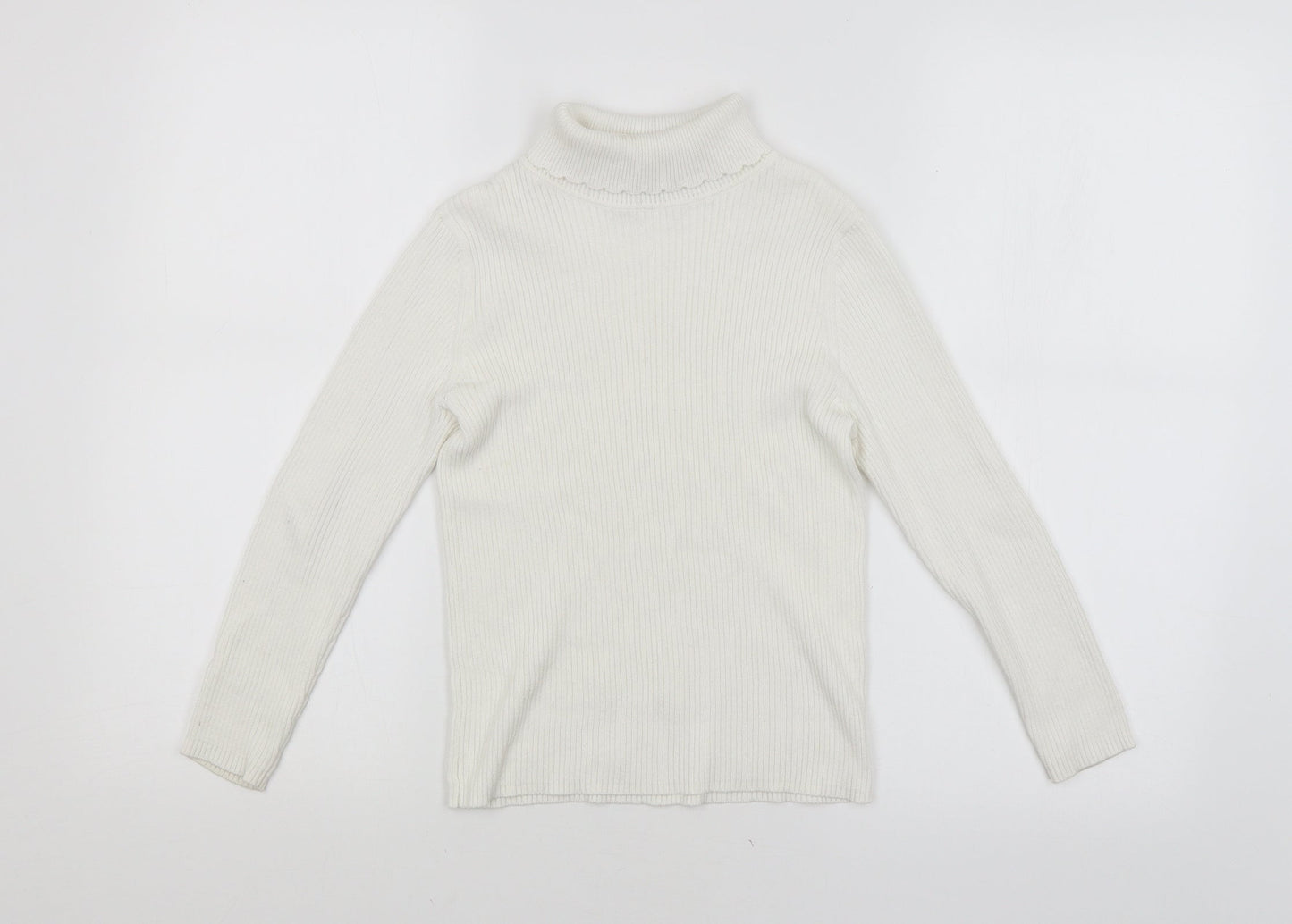 George Girls White   Pullover Jumper Size 7-8 Years