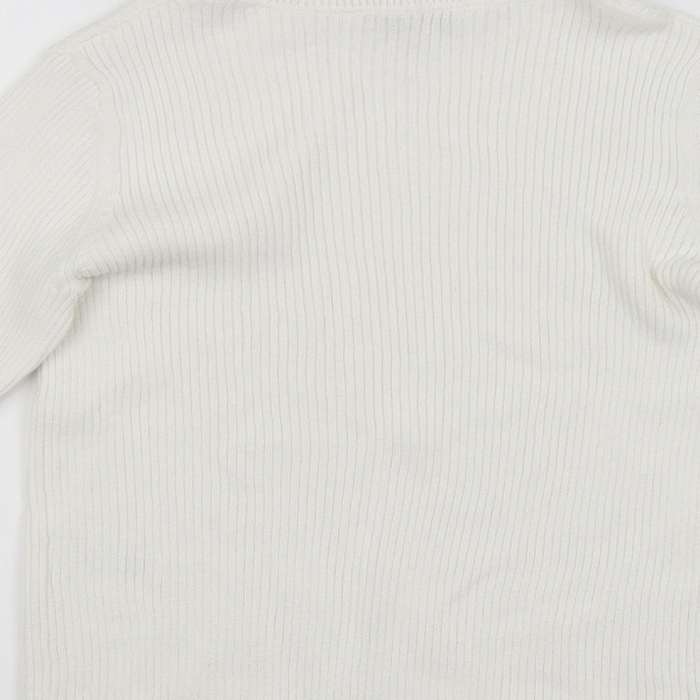 George Girls White   Pullover Jumper Size 7-8 Years