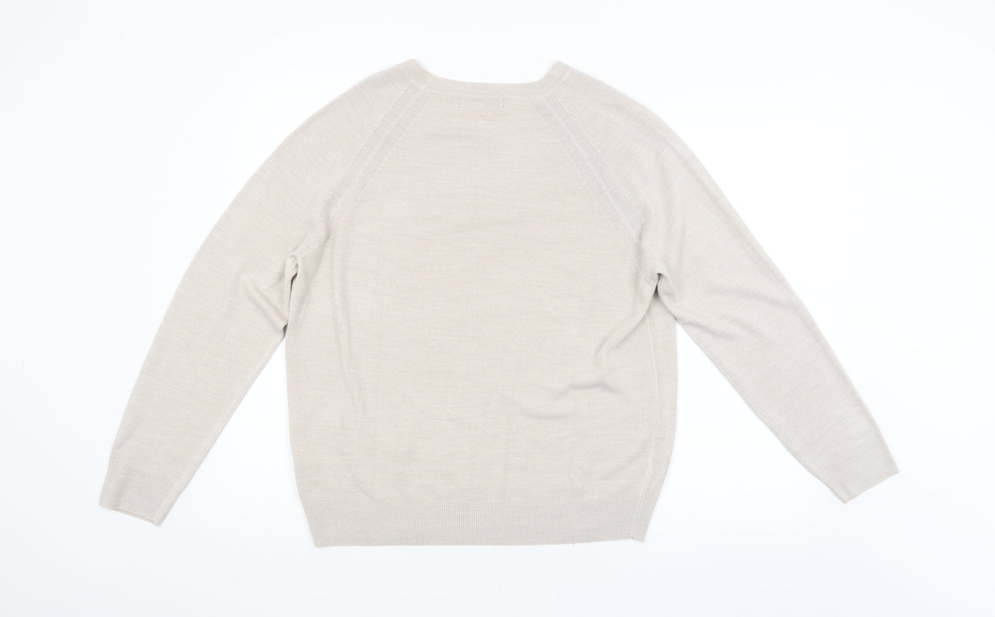 M&S Womens Beige   Pullover Jumper Size 16