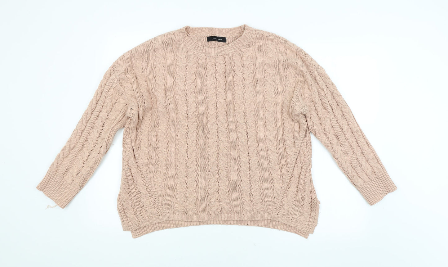 Atmosphere Womens Pink Argyle/Diamond  Pullover Jumper Size 10