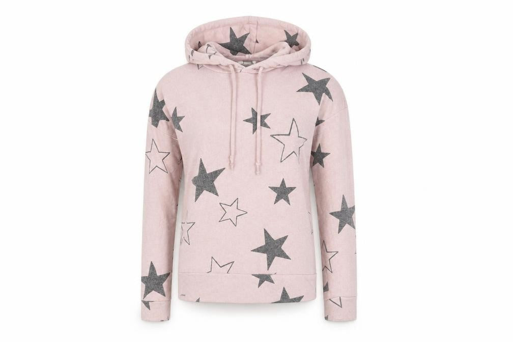 M&S Womens Pink Geometric  Pullover Hoodie Size 10