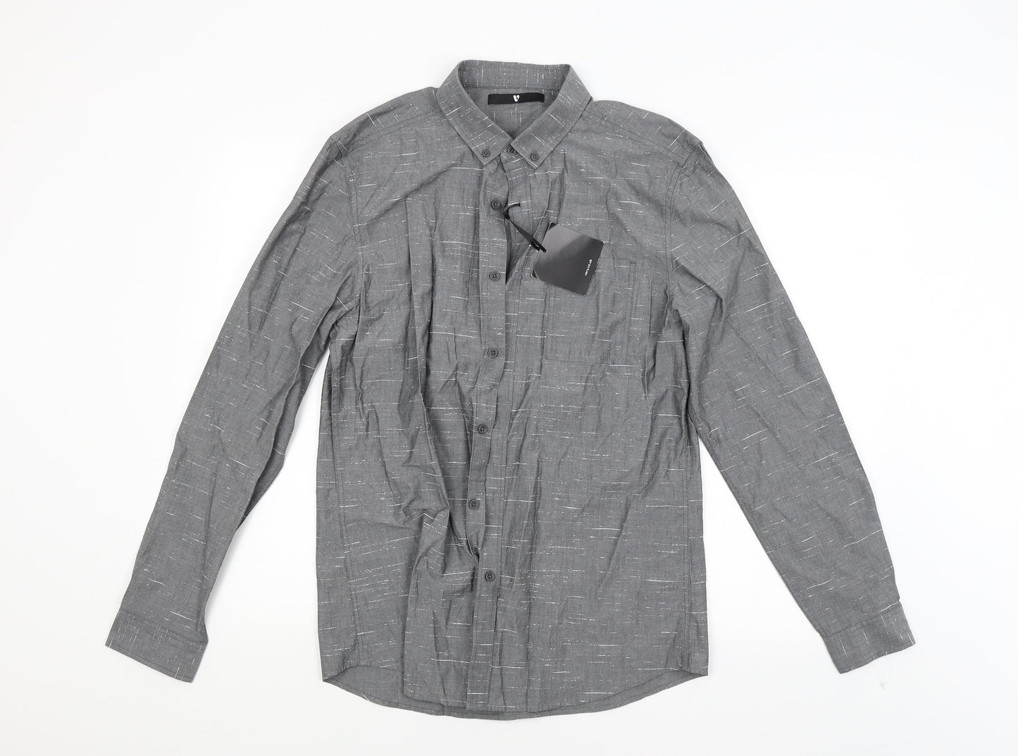 By Very Mens Grey    Button-Up Size M