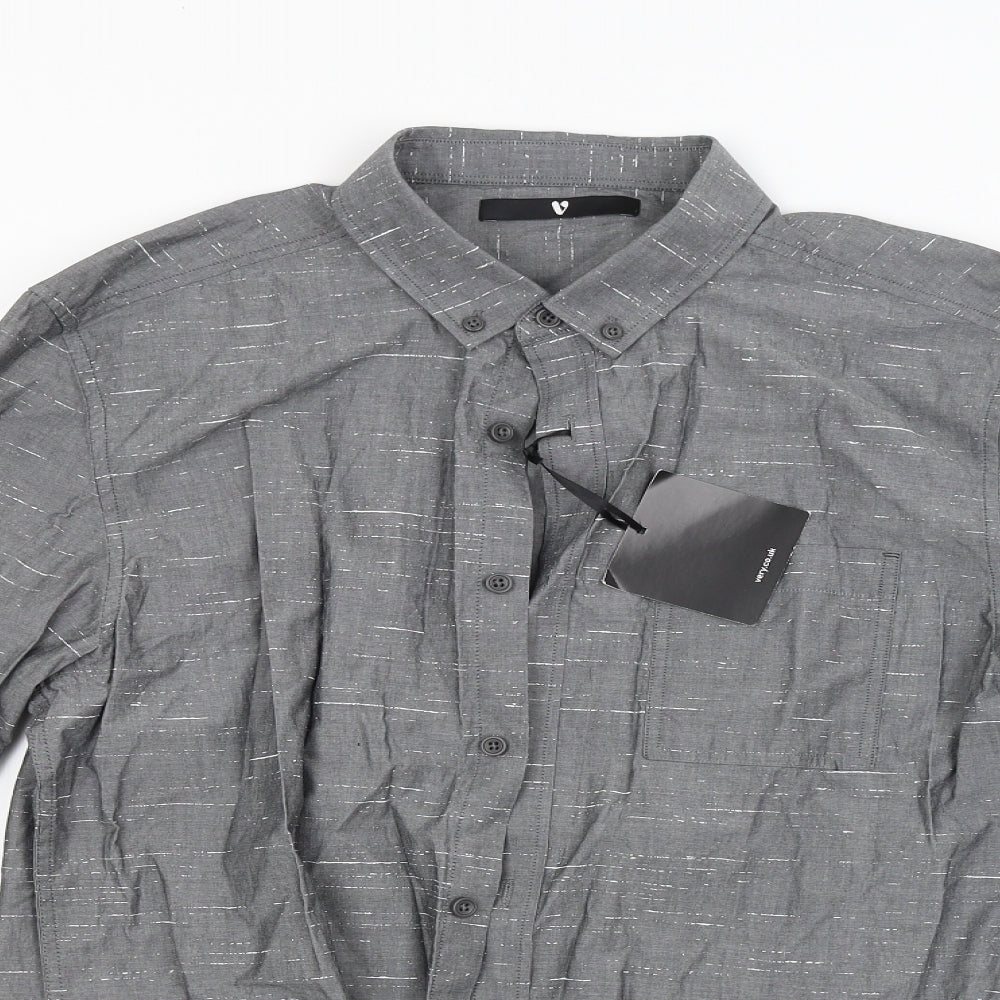 By Very Mens Grey    Button-Up Size M