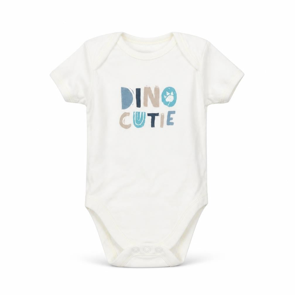 George Baby White   Babygrow One-Piece Size 3-6 Months  - Dino Cutie