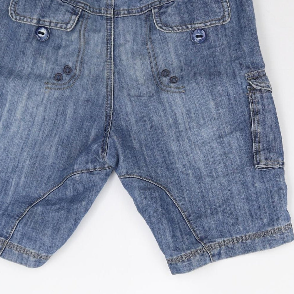 Fly Guy Mens Blue  Denim Cargo Shorts Size 26