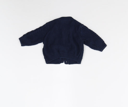NEXT Baby Blue  Knit Cardigan Jumper   - 1 Month
