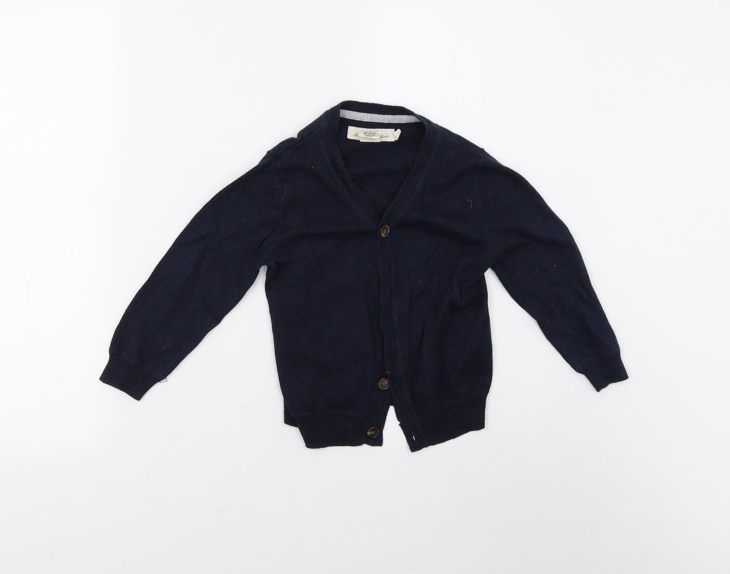 H&M Girls Blue  Knit Cardigan Jumper Size 5-6 Years