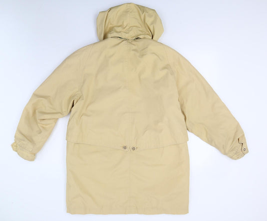 David Barry Womens Yellow   Overcoat Coat Size 14