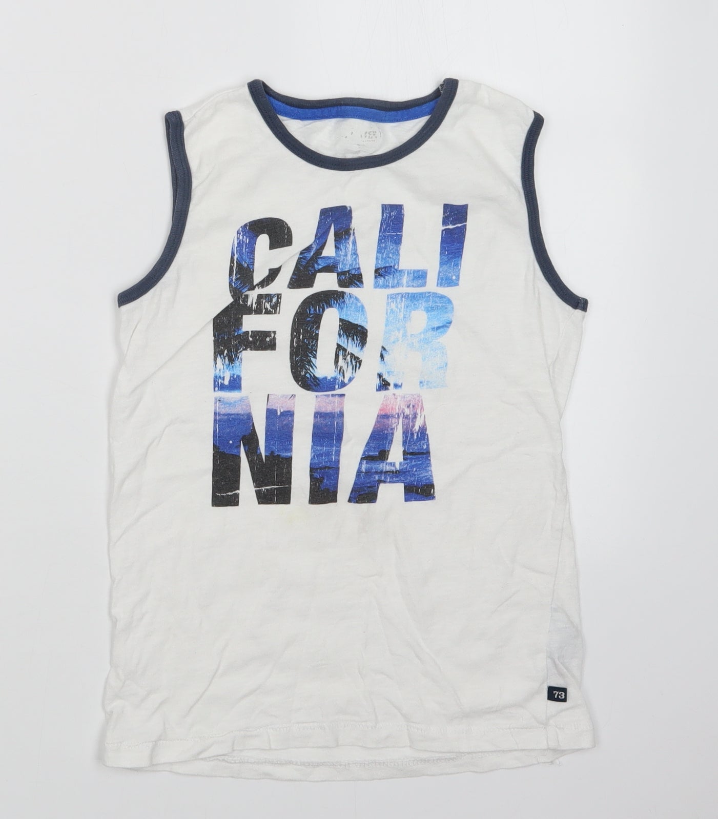 Cherokee Boys White   Basic Tank Size 8-9 Years