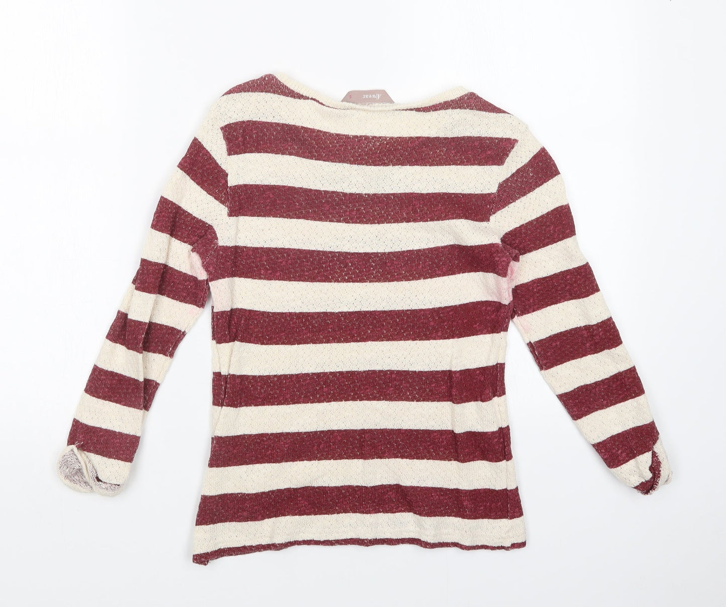 AWARE Womens Multicoloured Striped  Pullover Jumper Size S