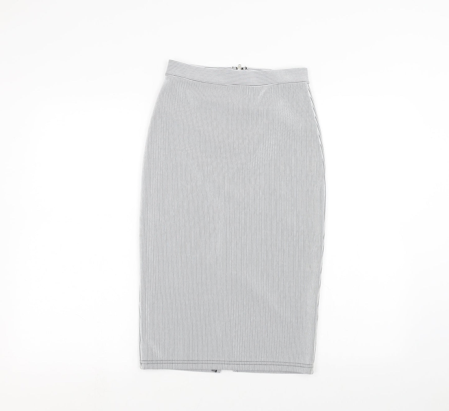 Topshop Womens White Striped  Pettiskirt Skirt Size 8
