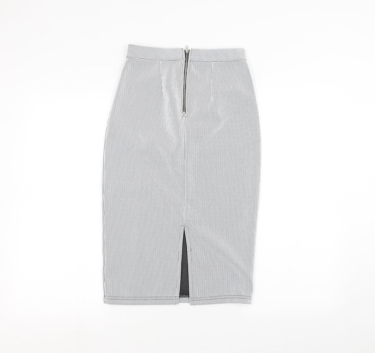 Topshop Womens White Striped  Pettiskirt Skirt Size 8