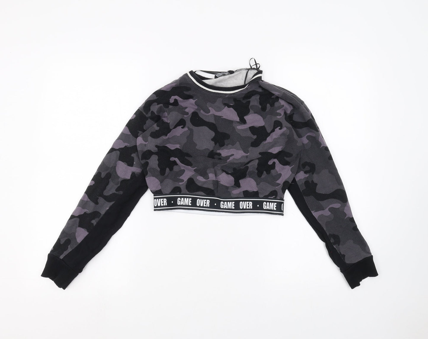 Select Womens Black Camouflage  Pullover Jumper Size 6