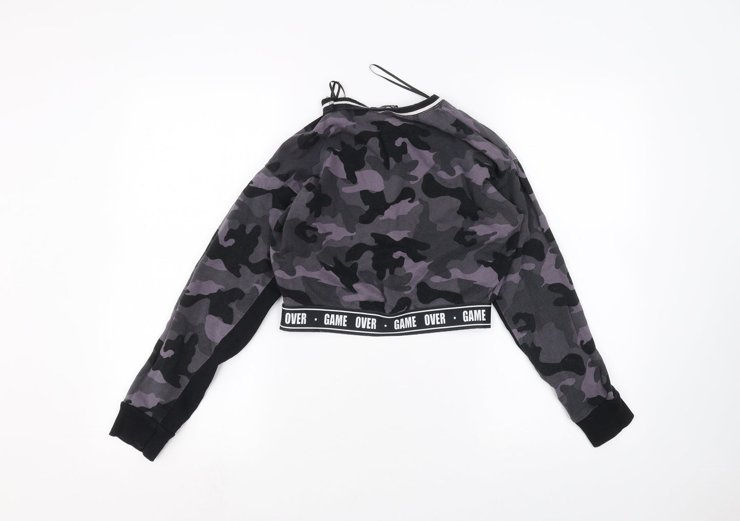 Select Womens Black Camouflage  Pullover Jumper Size 6