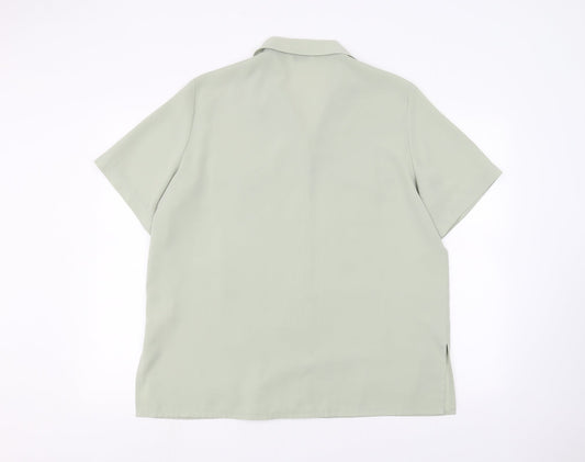 Berkertex Womens Green   Basic Button-Up Size 18