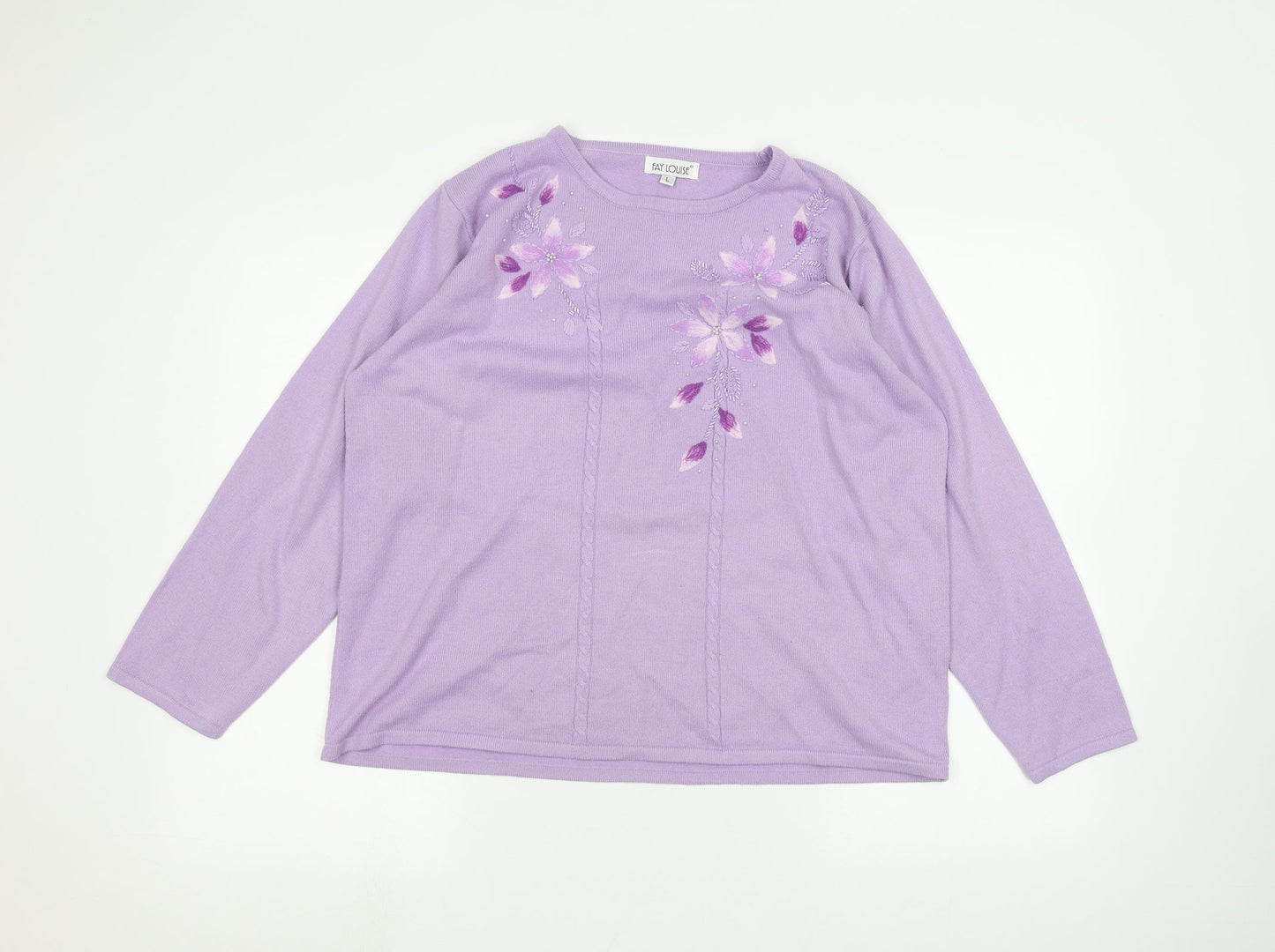 Fay Louise Womens Purple   Pullover Jumper Size L