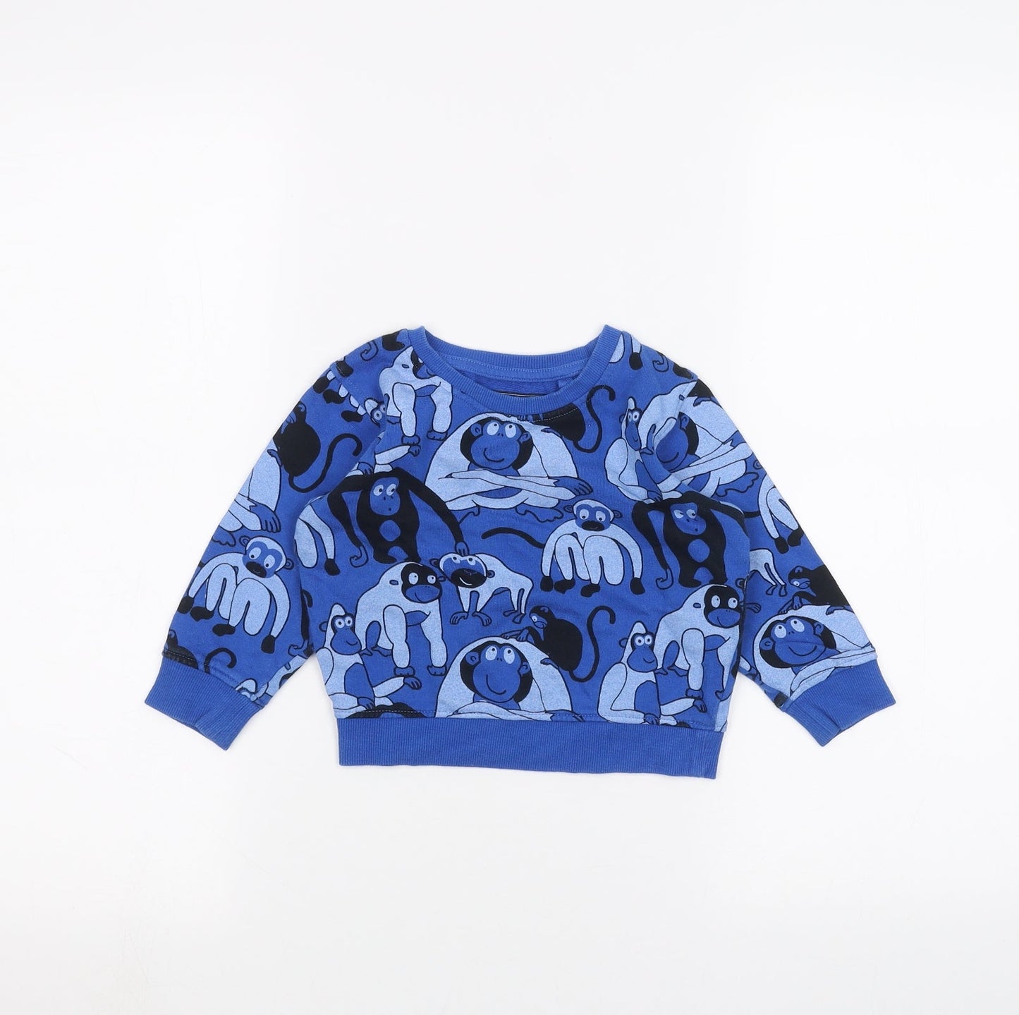 NEXT Baby Blue Camouflage  Pullover Jumper Size 12-18 Months