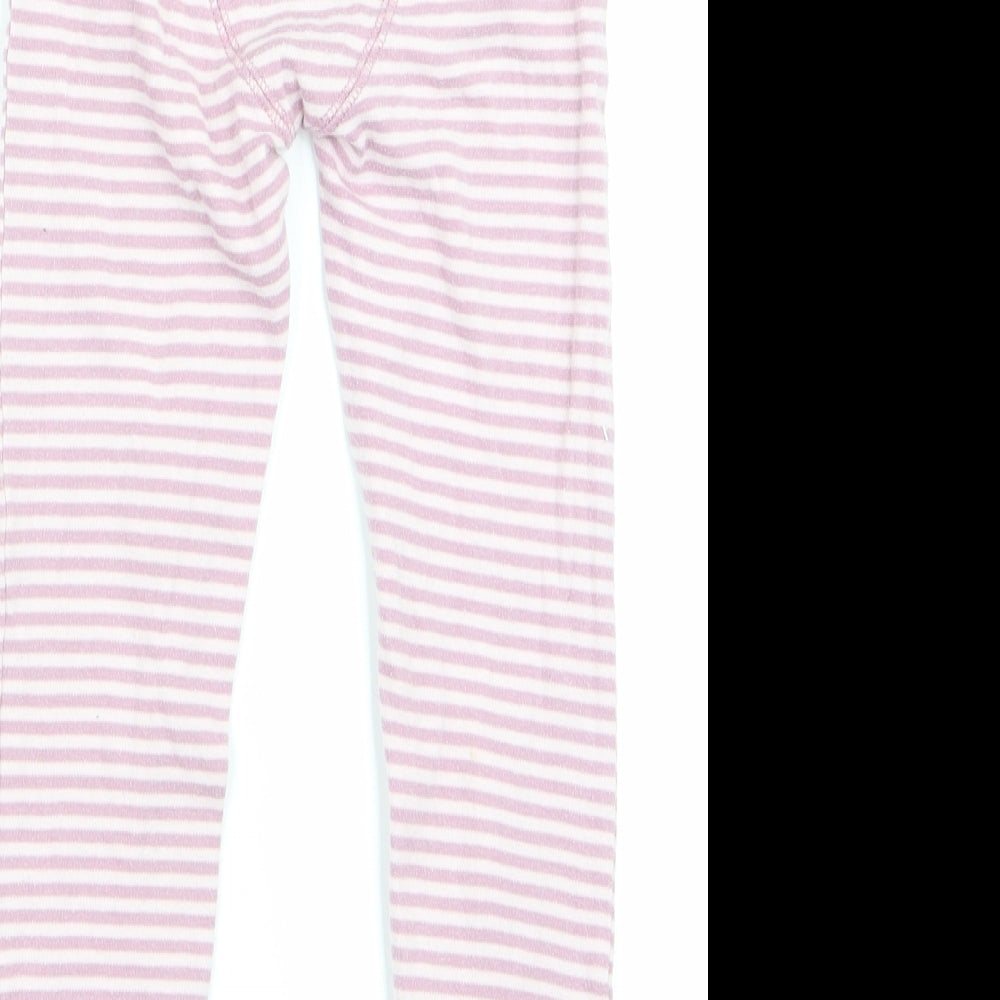 NEXT Girls Pink Striped   Pyjama Pants Size 5-6 Years