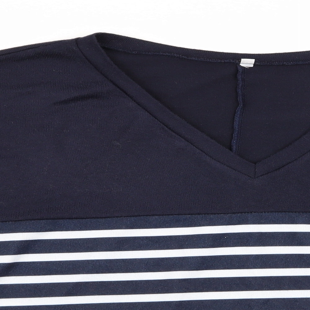 Preworn Womens Blue Striped  Pullover Jumper Size M