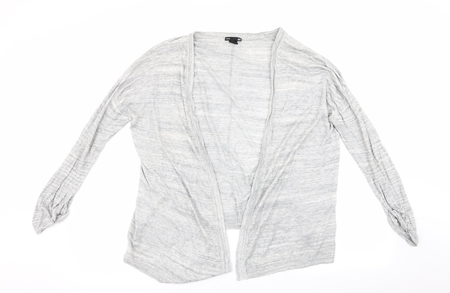 H&M Womens Grey   Cardigan Jumper Size 12  - Waterfall Cardigan