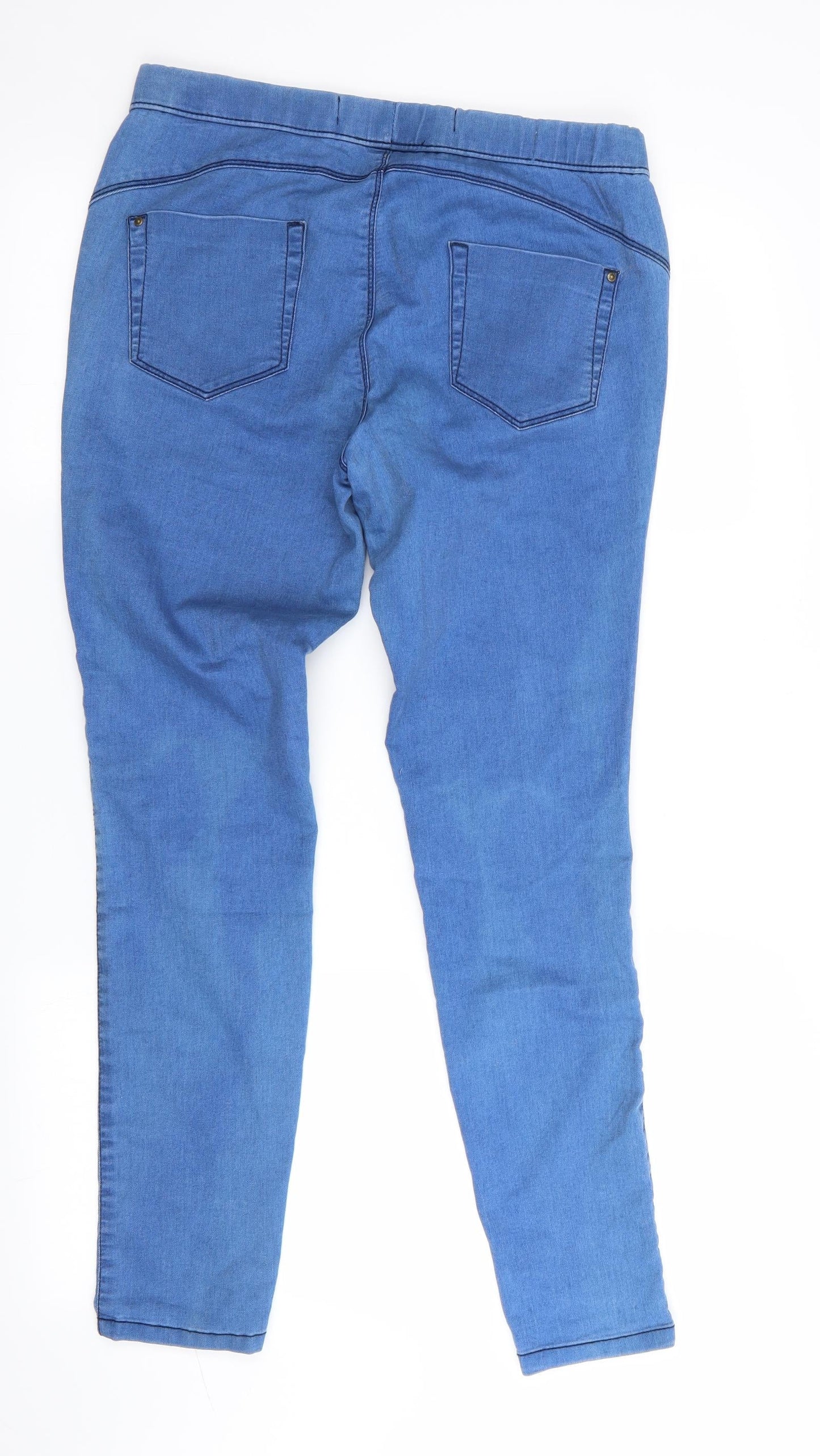 Denim Co Womens Blue   Jegging Trousers Size 12 L29 in