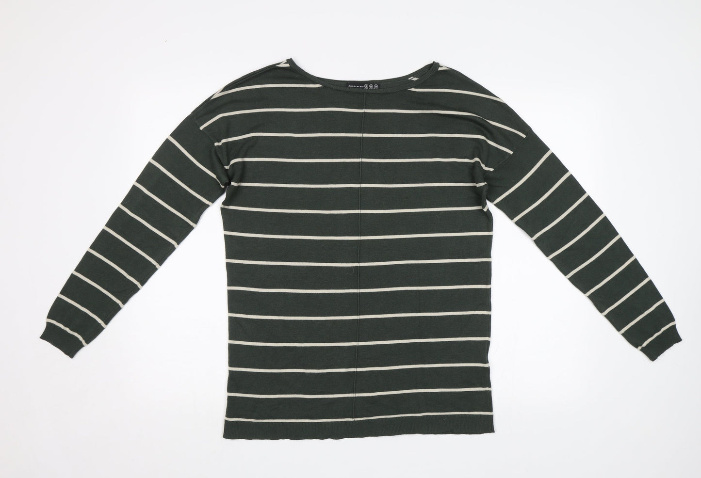 Atmosphere Womens Green Striped  Pullover Jumper Size 12