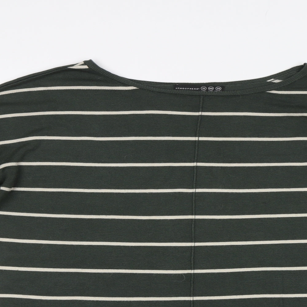 Atmosphere Womens Green Striped  Pullover Jumper Size 12