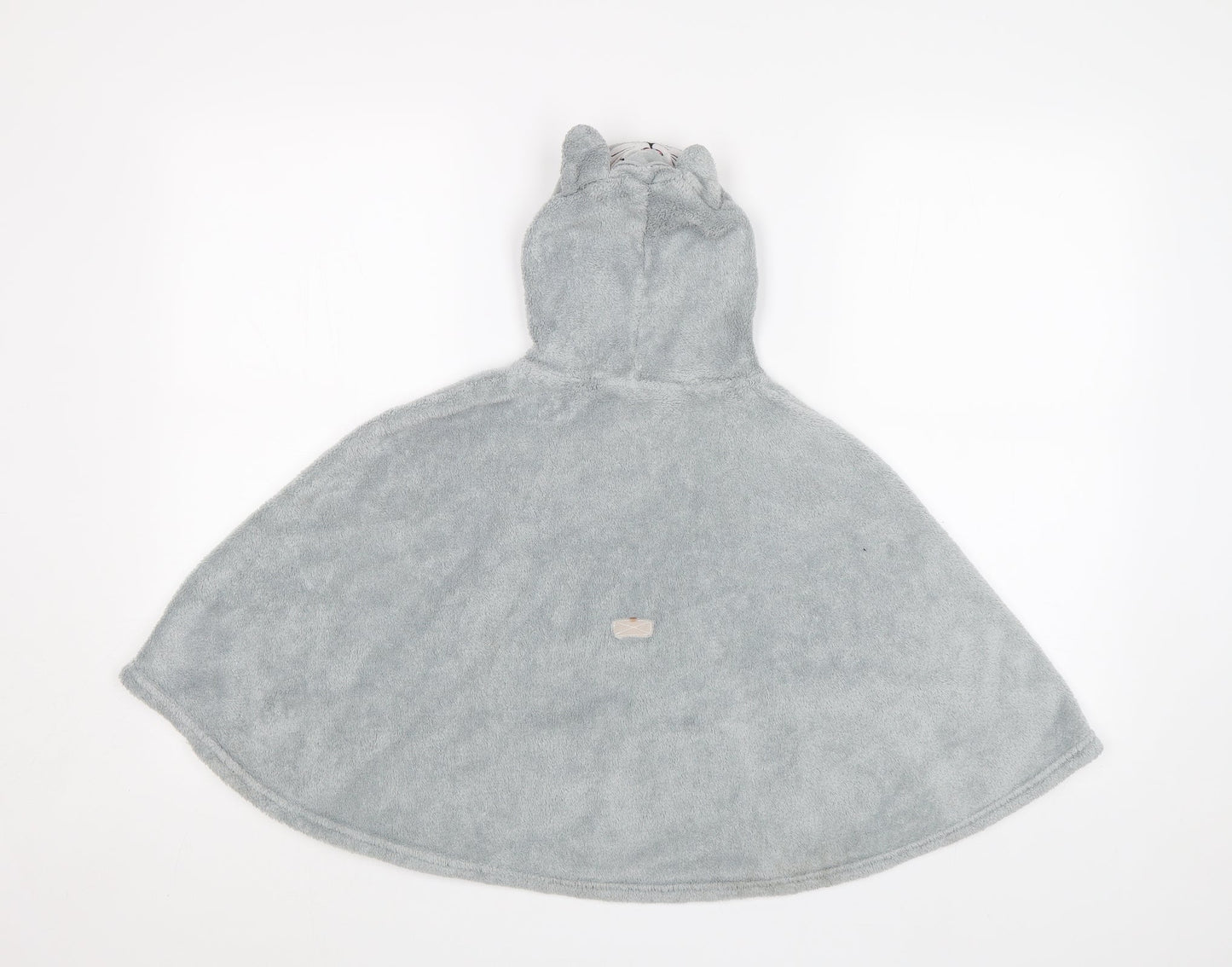 George Girls Grey  Fleece Cape Jumper Size S  - Bunny cape