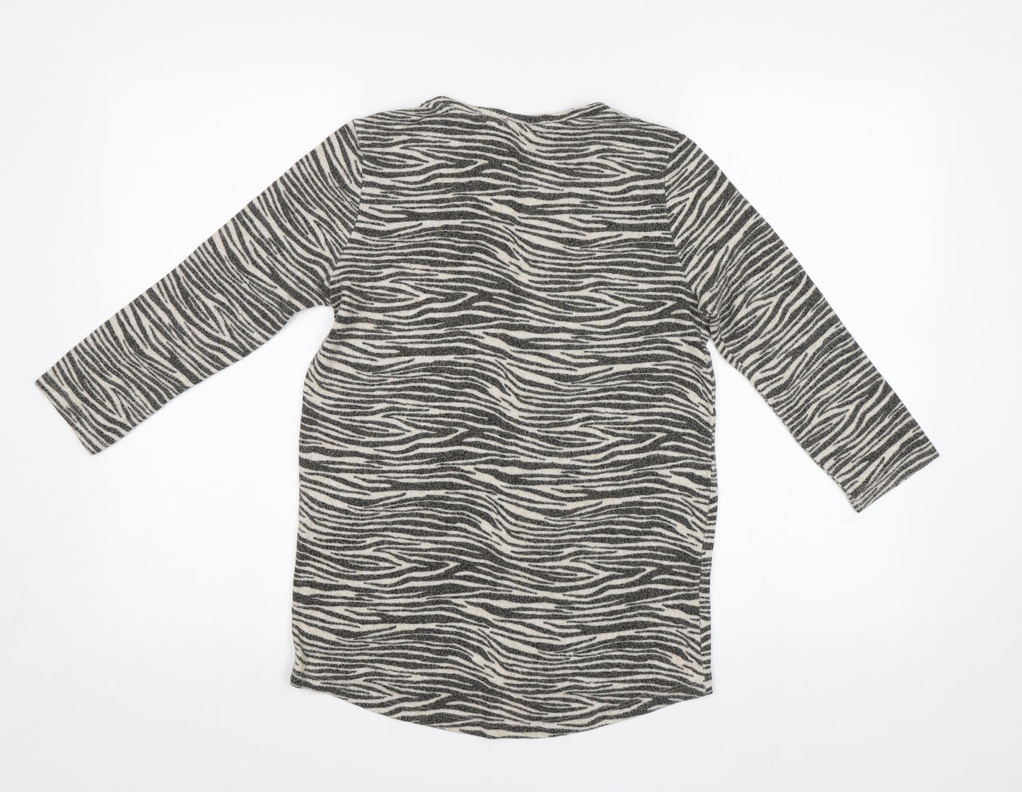 George Womens Grey Animal Print  Pullover Jumper Size 10