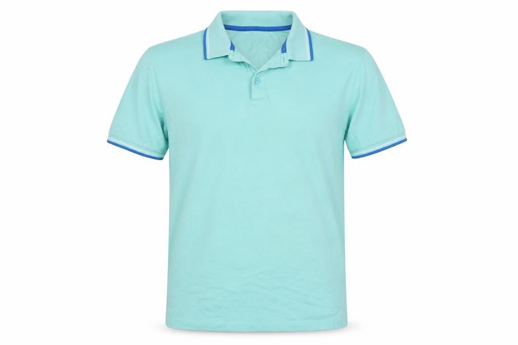 Front view of Originals men’s blue polo, size L