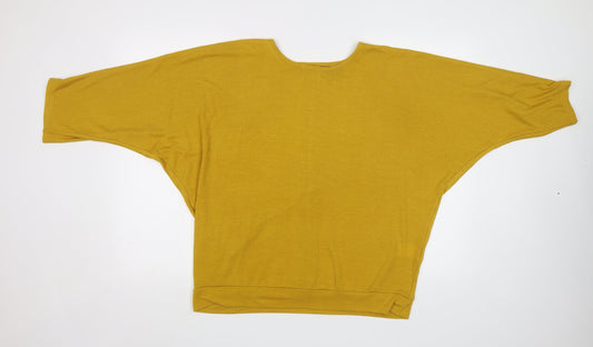 QED London Womens Yellow   Basic Blouse Size M
