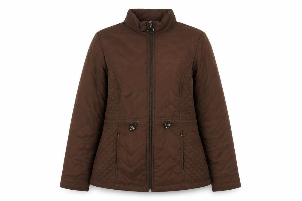 Isle Womens Brown   Quilted Coat Size 10