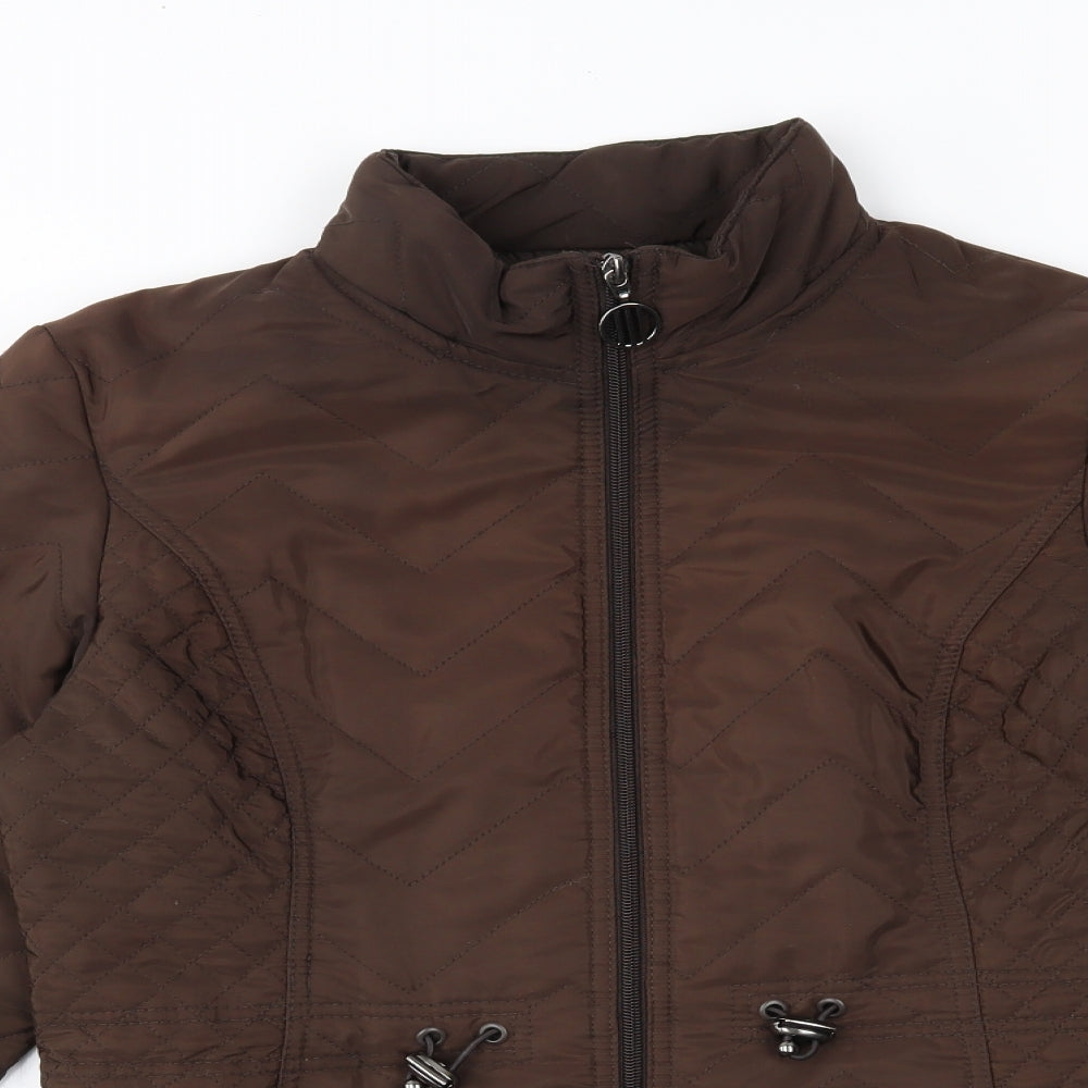 Isle Womens Brown   Quilted Coat Size 10
