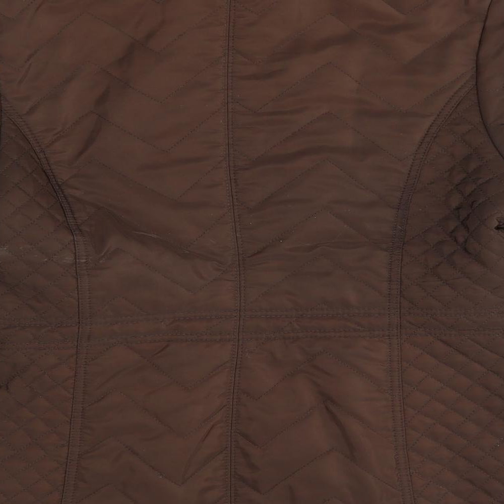 Isle Womens Brown   Quilted Coat Size 10