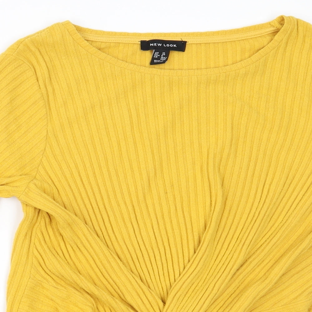 New Look Womens Yellow   Pullover Jumper Size 10