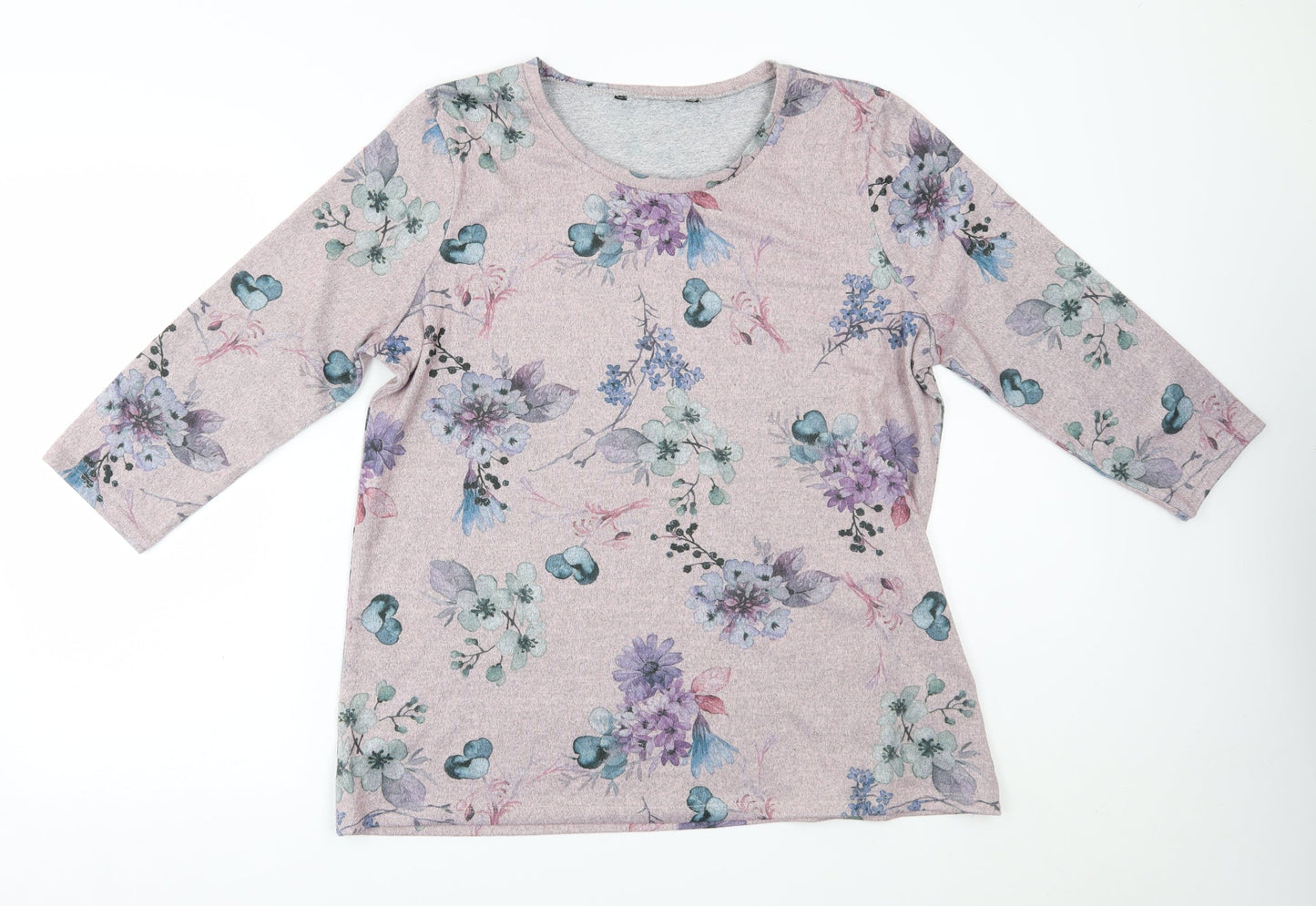 Preworn Womens Purple Floral  Pullover Jumper Size 18