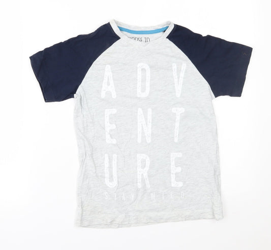 Matalan Boys Grey    Pyjama Top Size 10 Years  - adventure