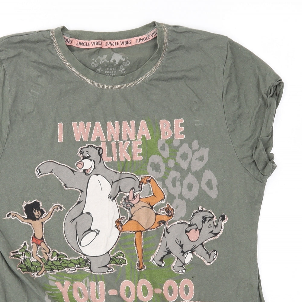 Primark Womens Green    Pyjama Top Size XS  - Jungle Book