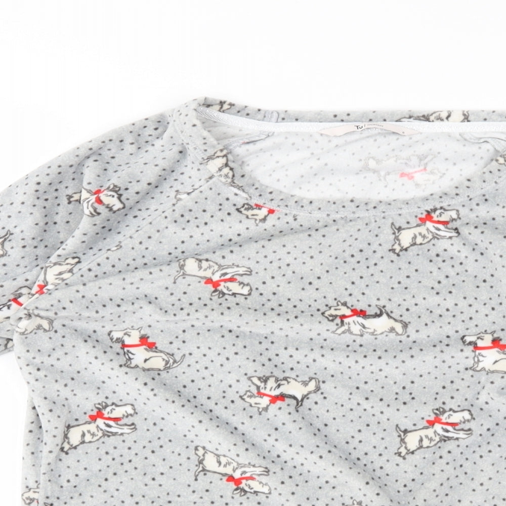 TU Womens Grey    Pyjama Top Size 8  - matching set