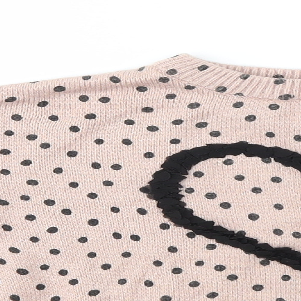 Primark Girls Multicoloured Polka Dot Knit Pullover Jumper Size 6-7 Years