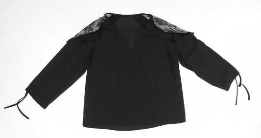 Blooming Jolly Womens Black   Basic Blouse Size L
